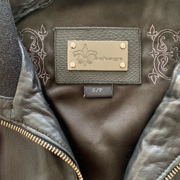 Mackage black leather jacket - Picture 5 of 9